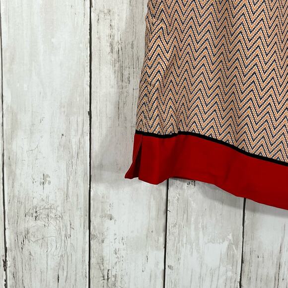 Willi Smith Sleeveless Graphic Zig Zag Silky Soft Blouse Shirt XS - Picture 8 of 10